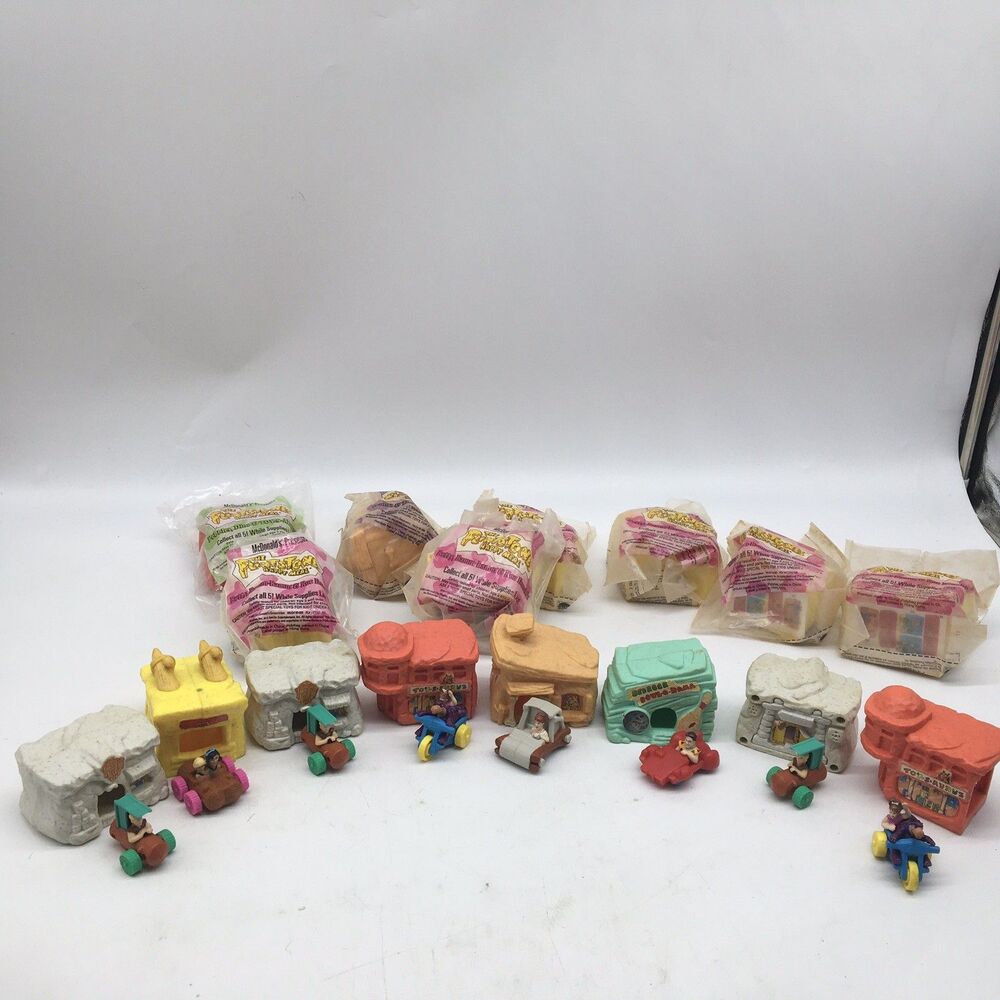 1993 McDonald's The Flintstones Toys Complete Set Of  16 (8 New) Cake Toppers